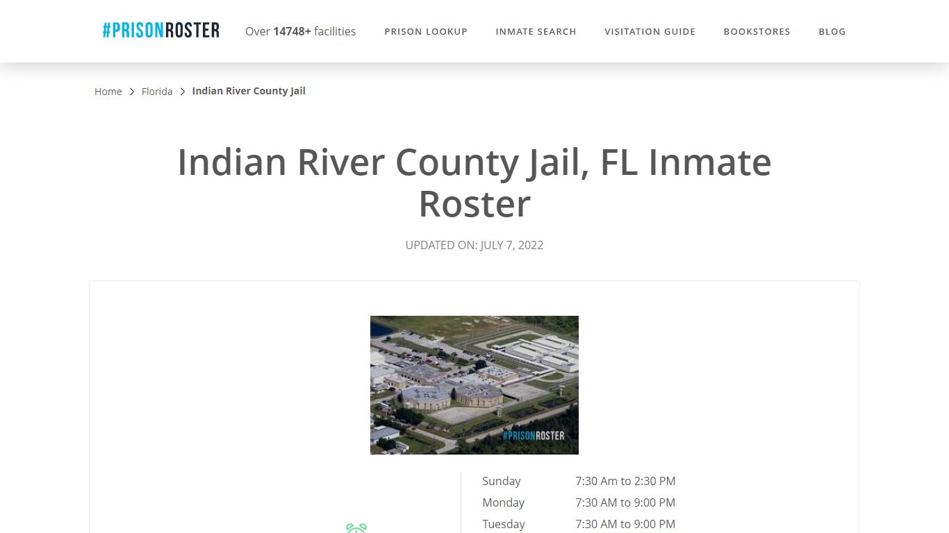 Indian River County Jail, FL Inmate Roster